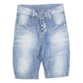 HUMOR Mens Light Blue Denim Casual Shorts M W32 Button Fly Pockets