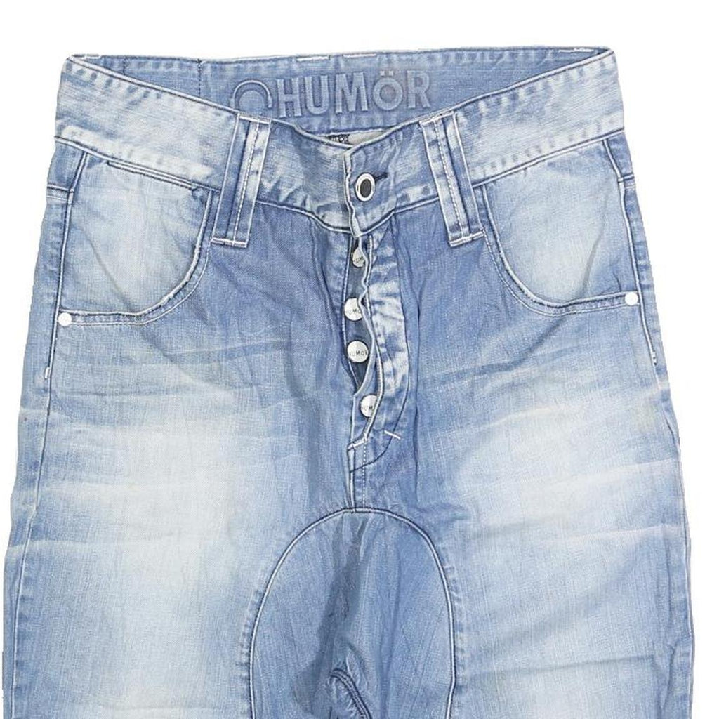 HUMOR Mens Light Blue Denim Casual Shorts M W32 Button Fly Pockets