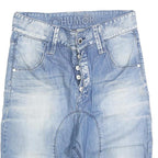 HUMOR Mens Light Blue Denim Casual Shorts M W32 Button Fly Pockets