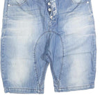 HUMOR Mens Light Blue Denim Casual Shorts M W32 Button Fly Pockets