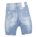 HUMOR Mens Light Blue Denim Casual Shorts M W32 Button Fly Pockets