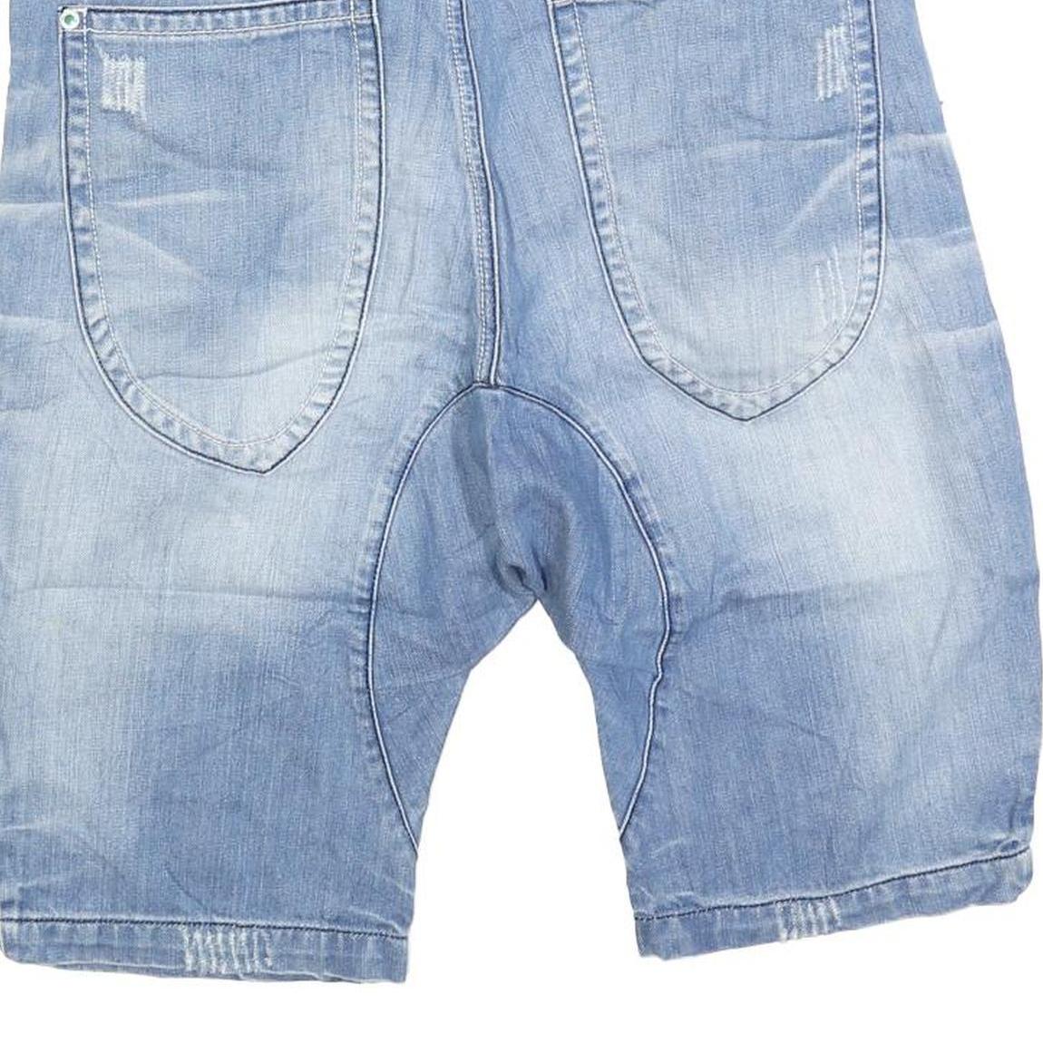 HUMOR Mens Light Blue Denim Casual Shorts M W32 Button Fly Pockets