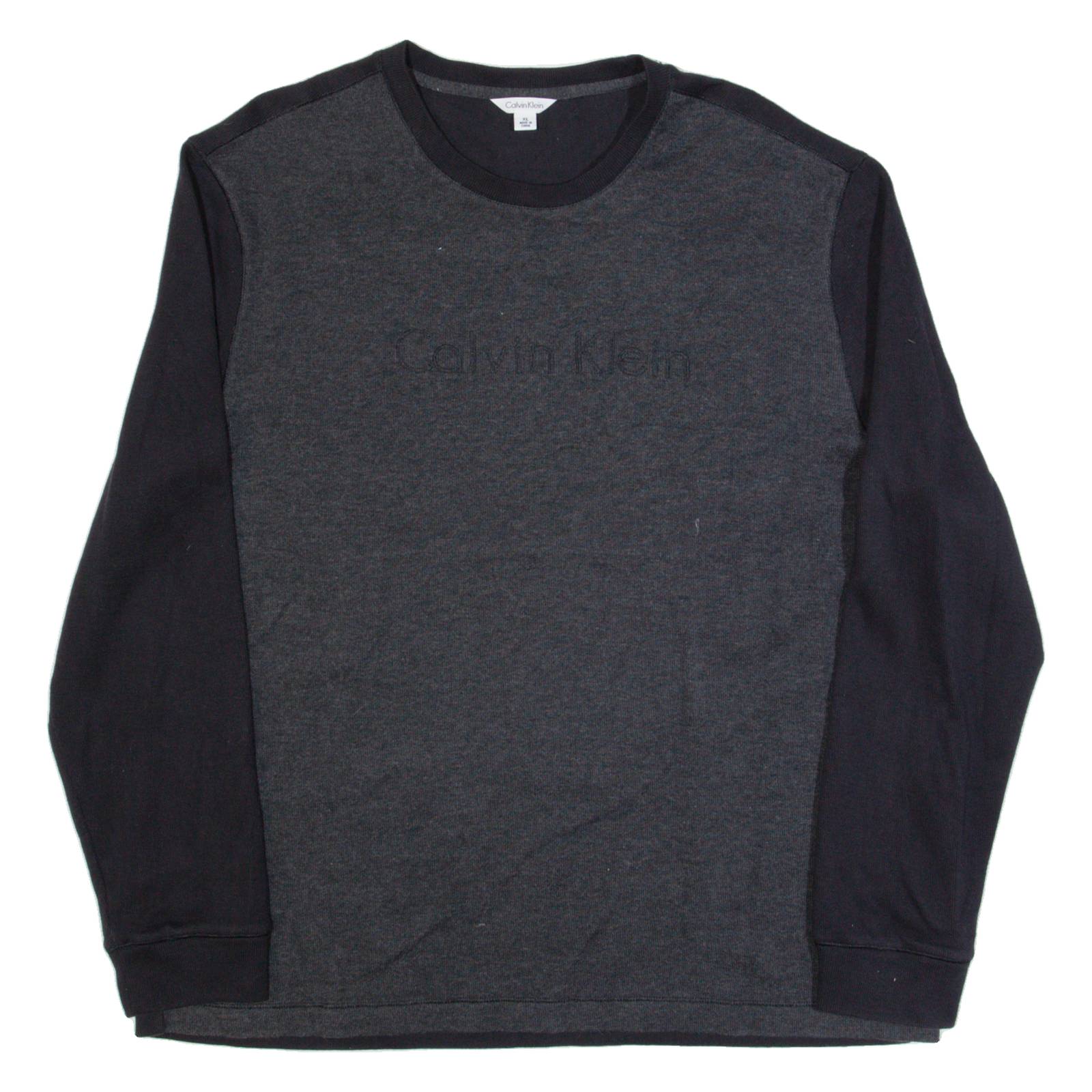 CALVIN KLEIN Mens Jumper Grey Tight Knit XL