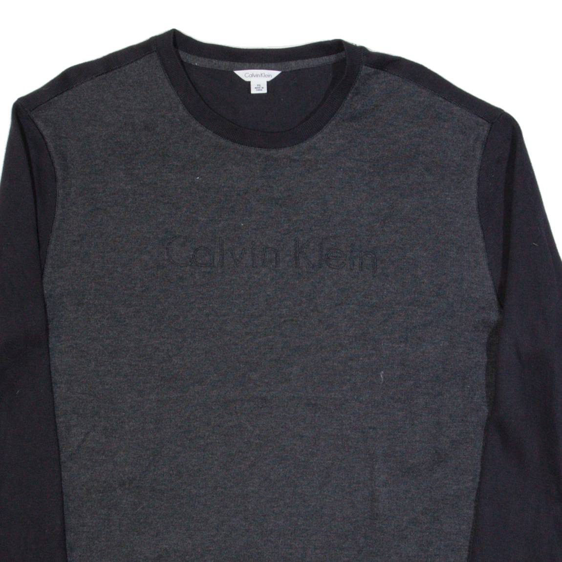 CALVIN KLEIN Mens Jumper Grey Tight Knit XL