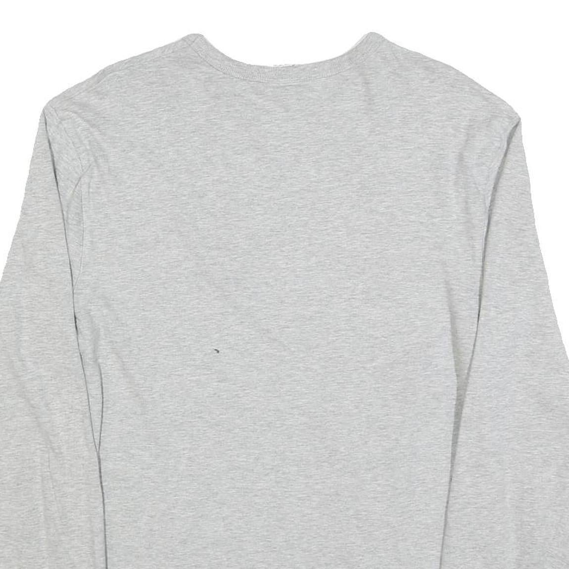 CHAMPION Womens Grey Long Sleeve Crew Neck Cotton Blend T-Shirt M