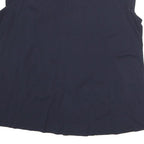 CARLA FERONI Womens Black Studded Cap Sleeve Round Neck Top M Stylish Cotton