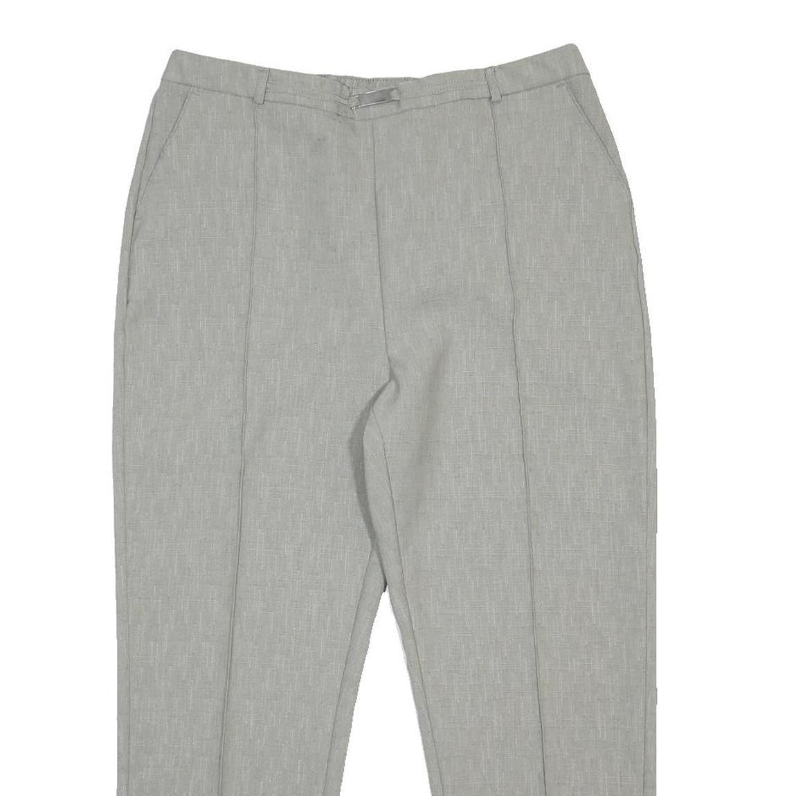 THE EDINBURGH WOOLEN MILL Womens Grey Regular Fit Straight Trousers W32 L26