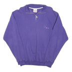 YORK Womens Purple Plain Pullover Jumper Crew Neck Cotton Blend M Casual Comfort