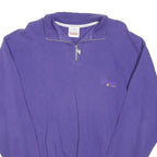 YORK Womens Purple Plain Pullover Jumper Crew Neck Cotton Blend M Casual Comfort