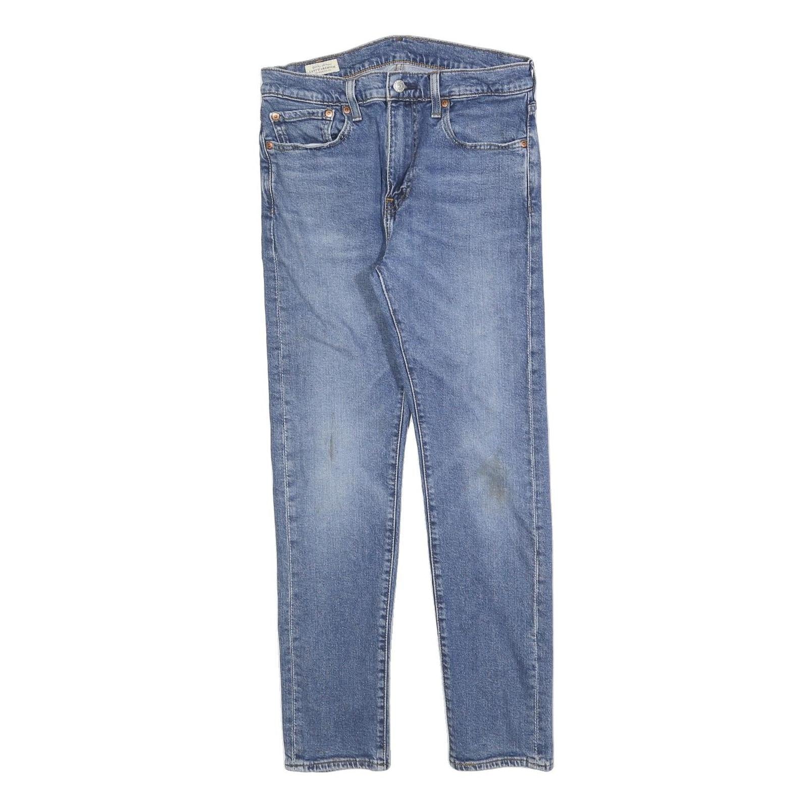 Womens Blue Slim Denim Jeans Zip W31 L30 Classic Straight Cotton Blend