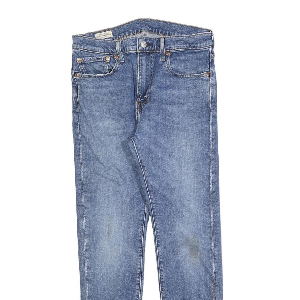 Womens Blue Slim Denim Jeans Zip W31 L30 Classic Straight Cotton Blend