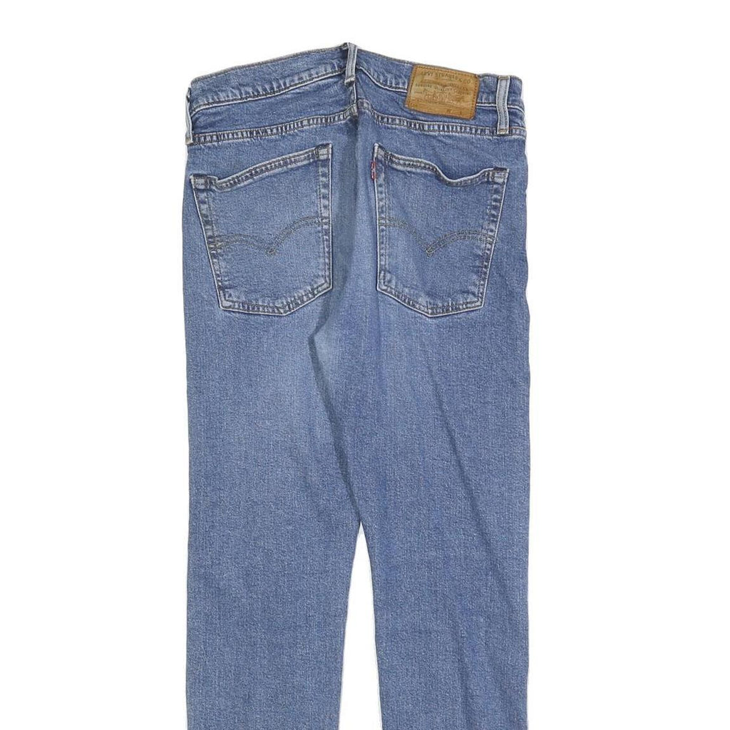 Womens Blue Slim Denim Jeans Zip W31 L30 Classic Straight Cotton Blend