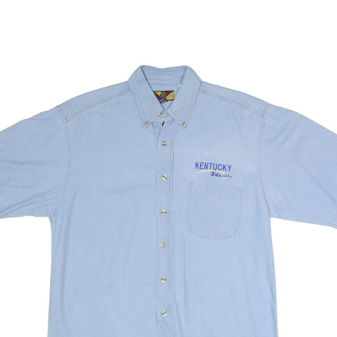CAMP CREEK Mens Blue Cotton Short Sleeve Shirt M Kentucky Wildcats