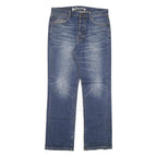 MONEY Mens Jeans Blue Regular Straight Denim Medium Wash W34 L32 Faded