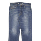 MONEY Mens Jeans Blue Regular Straight Denim Medium Wash W34 L32 Faded