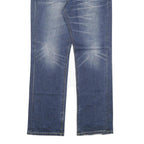 MONEY Mens Jeans Blue Regular Straight Denim Medium Wash W34 L32 Faded