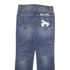 MONEY Mens Jeans Blue Regular Straight Denim Medium Wash W34 L32 Faded