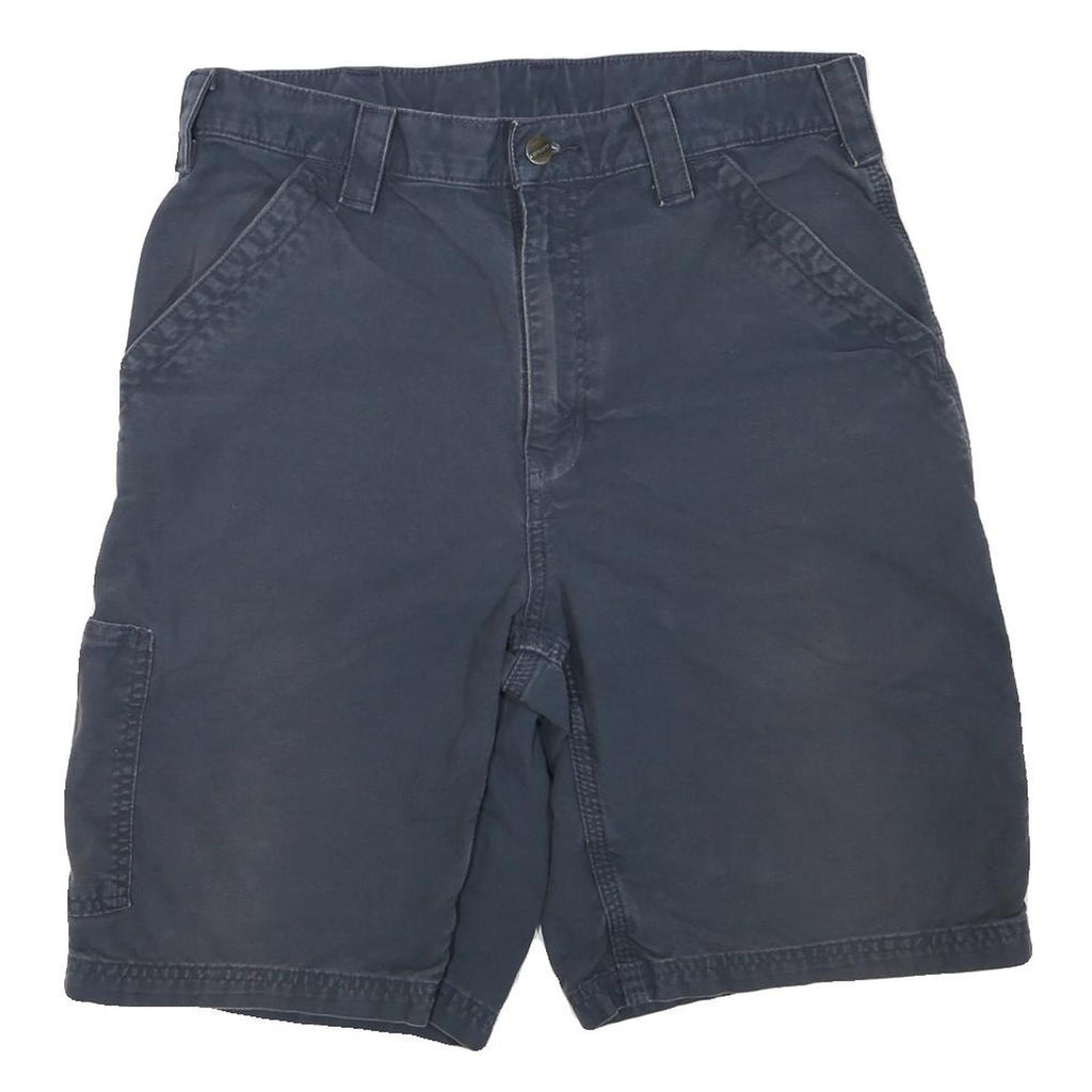 CARHARTT Mens Navy Casual Shorts M W32 Cotton Blend Workwear Cargo Pockets