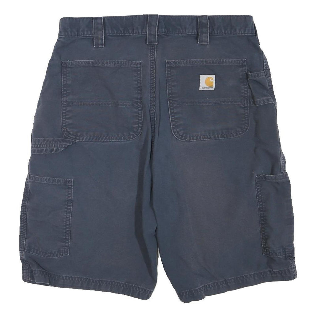 CARHARTT Mens Navy Casual Shorts M W32 Cotton Blend Workwear Cargo Pockets