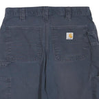 CARHARTT Mens Navy Casual Shorts M W32 Cotton Blend Workwear Cargo Pockets