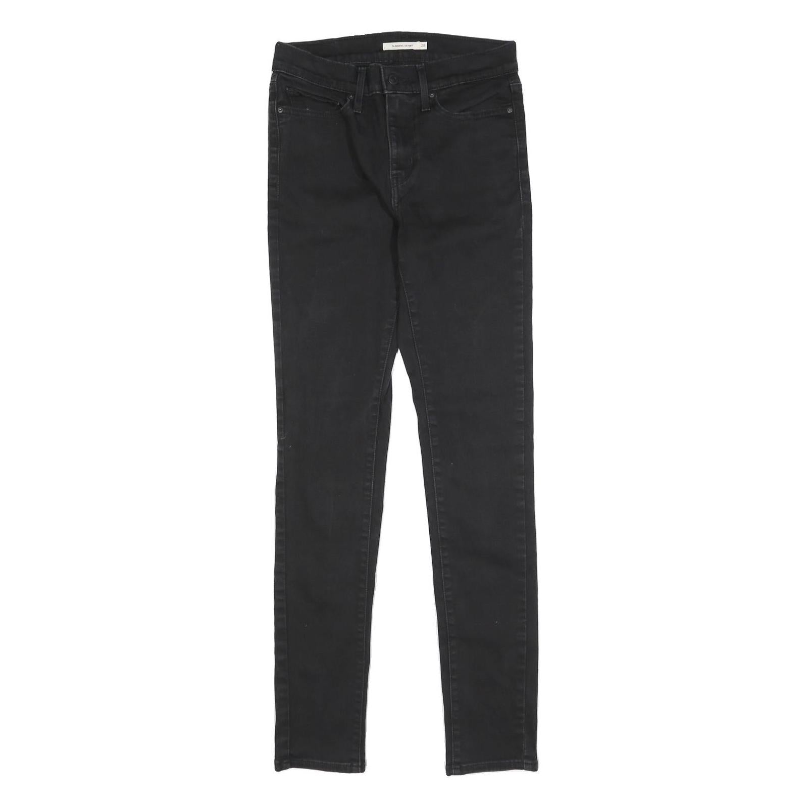 LEVI'S Womens Black Slim Skinny Denim Dark W28 L31 Stretch Cotton Blend Jeans