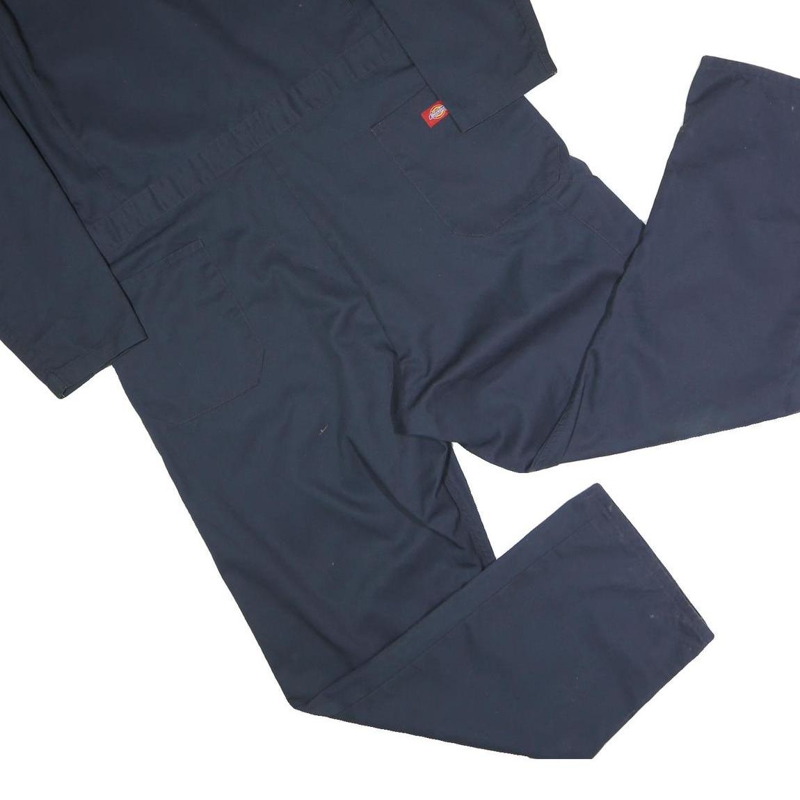 DICKIES Mens Navy Blue Polyester Blend Classic Dungarees XL W44 L31 Workwear