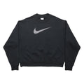 NIKE Womens Black Sweatshirt Crew Neck M Cotton Blend Pullover Casual Wear