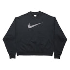 NIKE Womens Black Sweatshirt Crew Neck M Cotton Blend Pullover Casual Wear