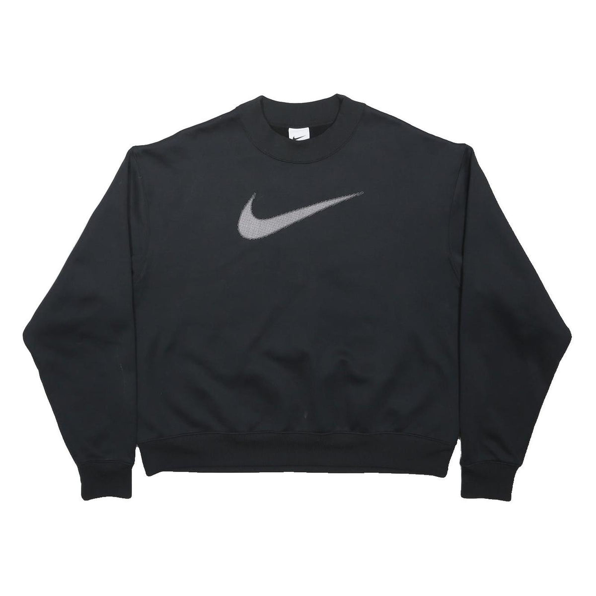 NIKE Womens Black Sweatshirt Crew Neck M Cotton Blend Pullover Casual Wear