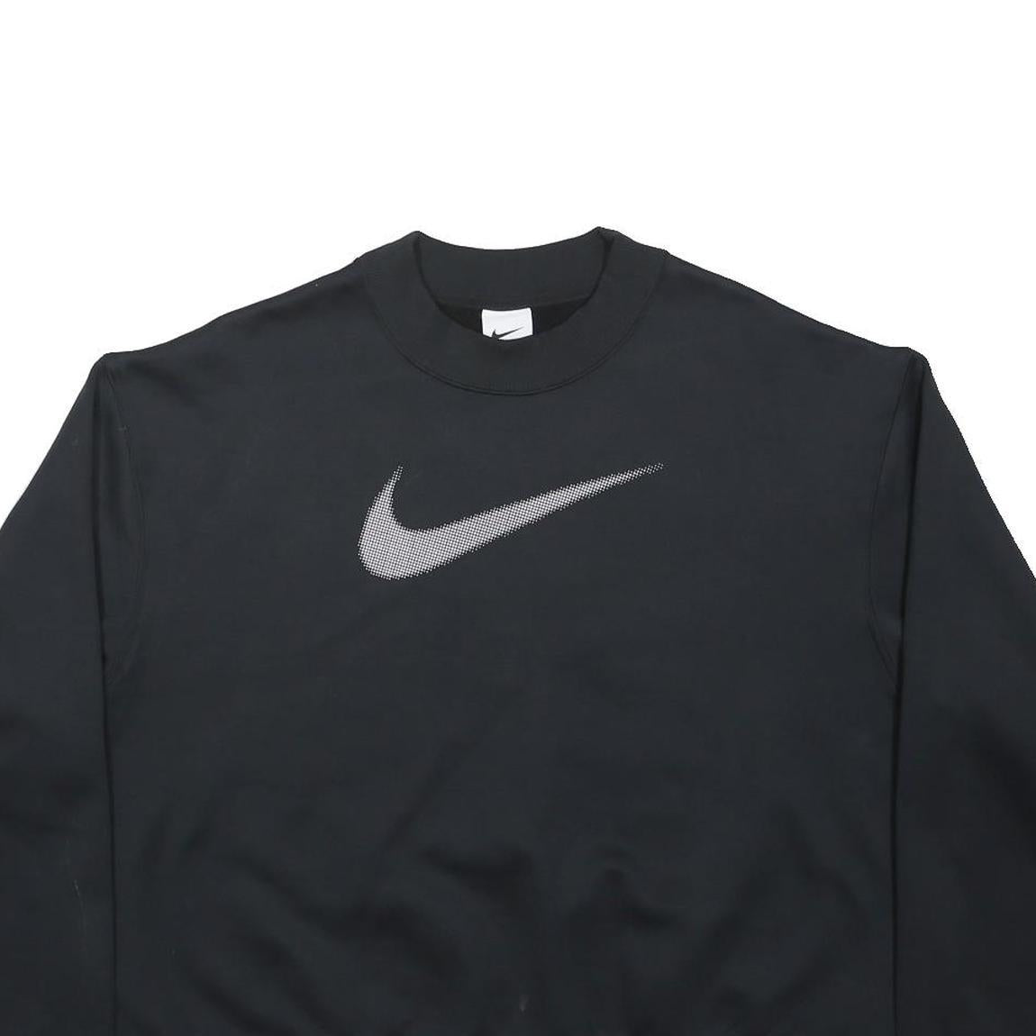 NIKE Womens Black Sweatshirt Crew Neck M Cotton Blend Pullover Casual Wear