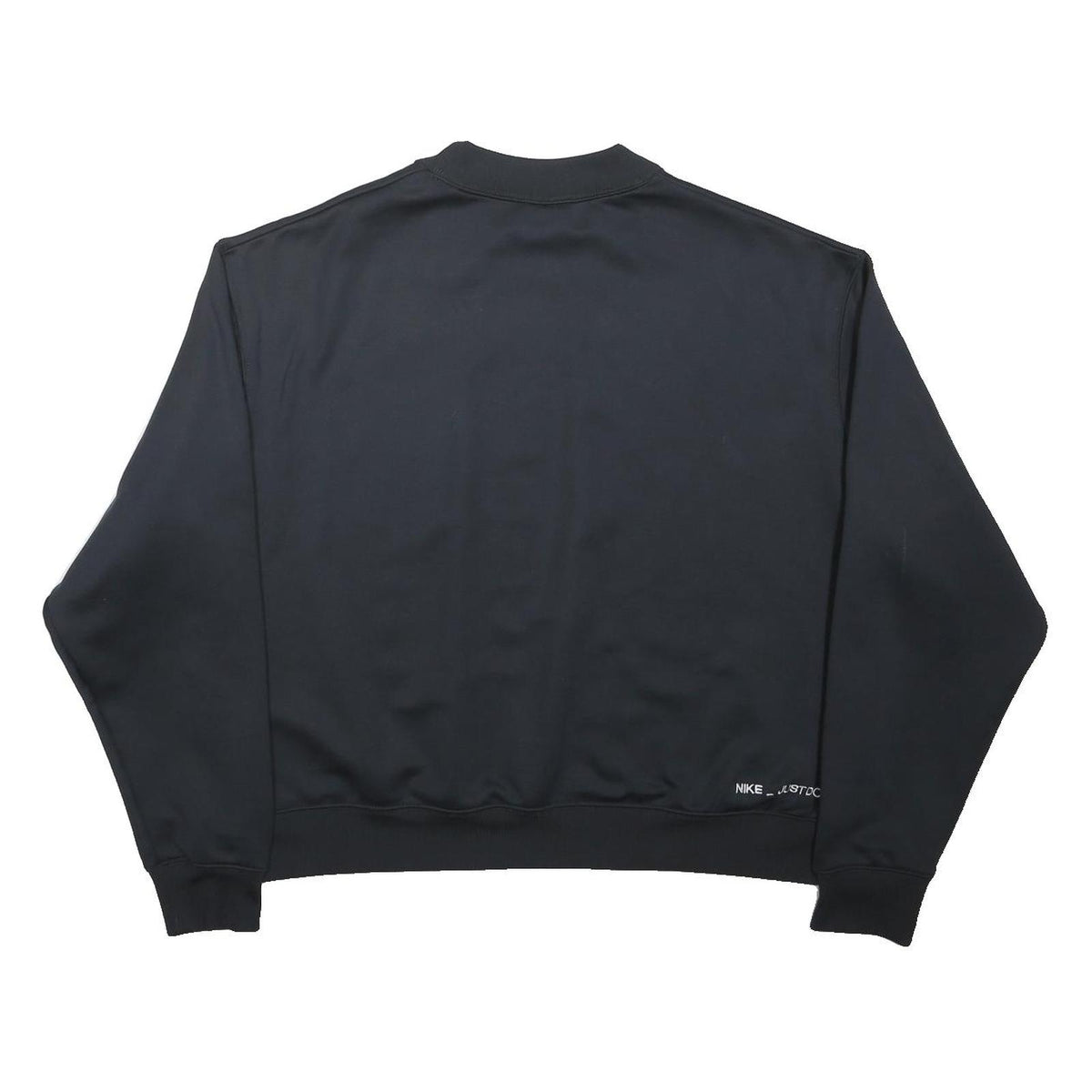 NIKE Womens Black Sweatshirt Crew Neck M Cotton Blend Pullover Casual Wear
