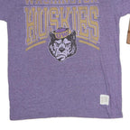 RETROBAND Mens Purple Washington Huskies Graphic T-Shirt M Short Sleeve Crew