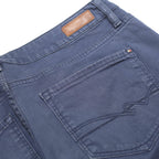 TOMMY HILFIGER Womens Cotton Blend Navy Regular Fit Skinny Trousers W31 L27 Zip