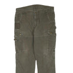 CARHARTT Mens Regular Fit Cotton Blend Cargo Trousers Brown W40 L33 Durable