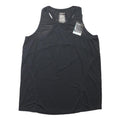 WORKOUT Womens Black Sports Vest Sleeveless Crew Neck Polyester Blend L Gym Top