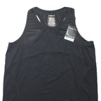 WORKOUT Womens Black Sports Vest Sleeveless Crew Neck Polyester Blend L Gym Top