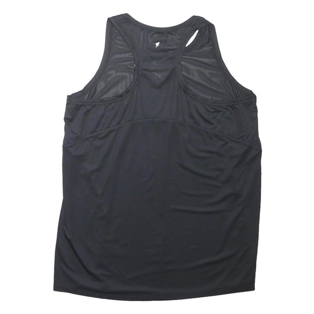 WORKOUT Womens Black Sports Vest Sleeveless Crew Neck Polyester Blend L Gym Top