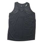 WORKOUT Womens Black Sports Vest Sleeveless Crew Neck Polyester Blend L Gym Top