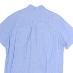 TOMMY HILFIGER Mens Blue Plain Shirt M Classic Cotton Button-Down Collar