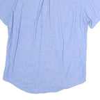 TOMMY HILFIGER Mens Blue Plain Shirt M Classic Cotton Button-Down Collar