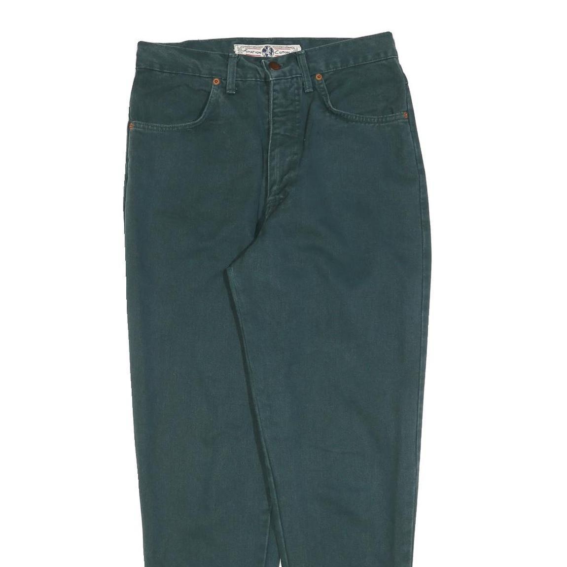 STATION COTON Womens Regular Fit Blue Denim Jeans W28 L28 Zip Closure Stylish