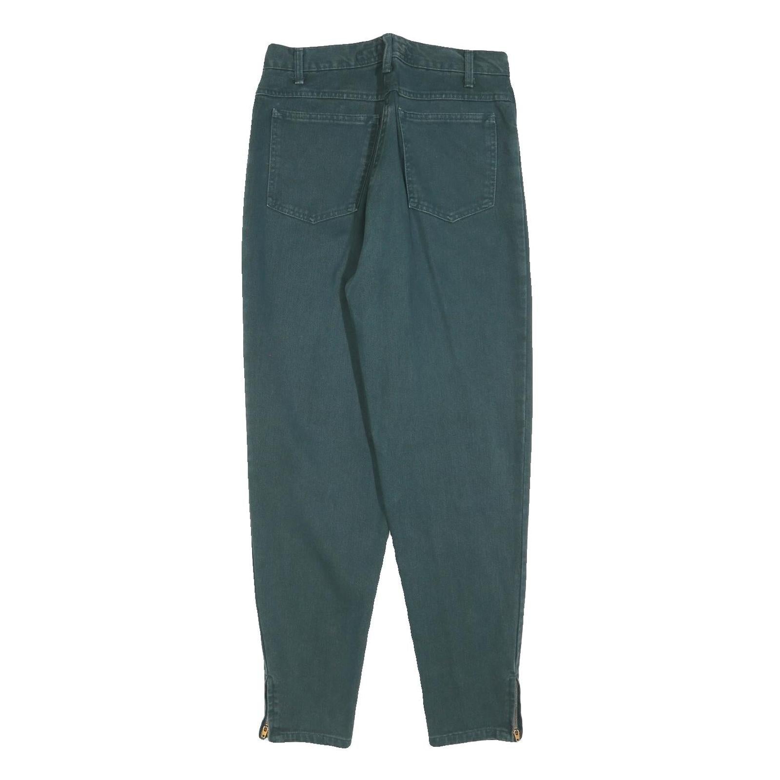 STATION COTON Womens Regular Fit Blue Denim Jeans W28 L28 Zip Closure Stylish