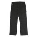 DICKIES Mens Black Cotton Blend Regular Straight Trousers W33 L32 Workwear