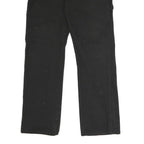 DICKIES Mens Black Cotton Blend Regular Straight Trousers W33 L32 Workwear