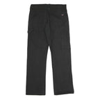 DICKIES Mens Black Cotton Blend Regular Straight Trousers W33 L32 Workwear