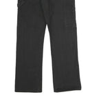 DICKIES Mens Black Cotton Blend Regular Straight Trousers W33 L32 Workwear