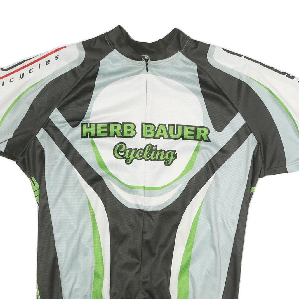 CANARI Mens Black & Green Cycling T-Shirt L Short Sleeve Crew Neck Sportswear