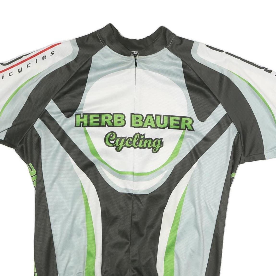 CANARI Mens Black & Green Cycling T-Shirt L Short Sleeve Crew Neck Sportswear