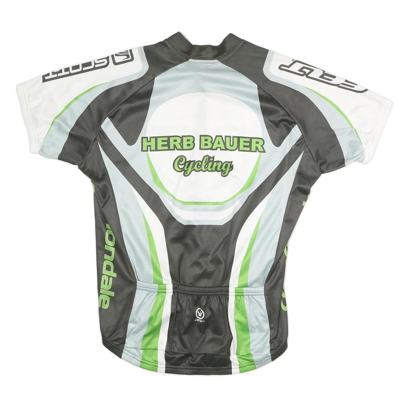 CANARI Mens Black & Green Cycling T-Shirt L Short Sleeve Crew Neck Sportswear