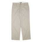 DOCKERS Mens Cotton Blend Beige Regular Fit Straight Leg Trousers W33 L29